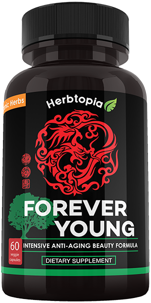 Forever Young Anti-Aging Beauty Supplement - Powerful Anti Aging Formula With with Organic Ginseng - Organic Dang Shen - Organic Astragalus Root - Organic Reishi Mushroom - for Healthy Aging